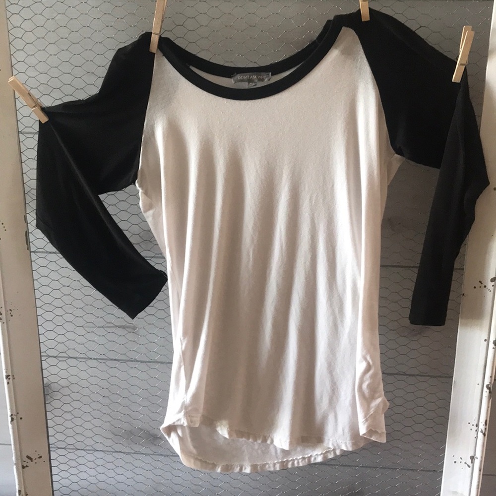 DON’T ASK WHY three quarter sleeve baseball tee